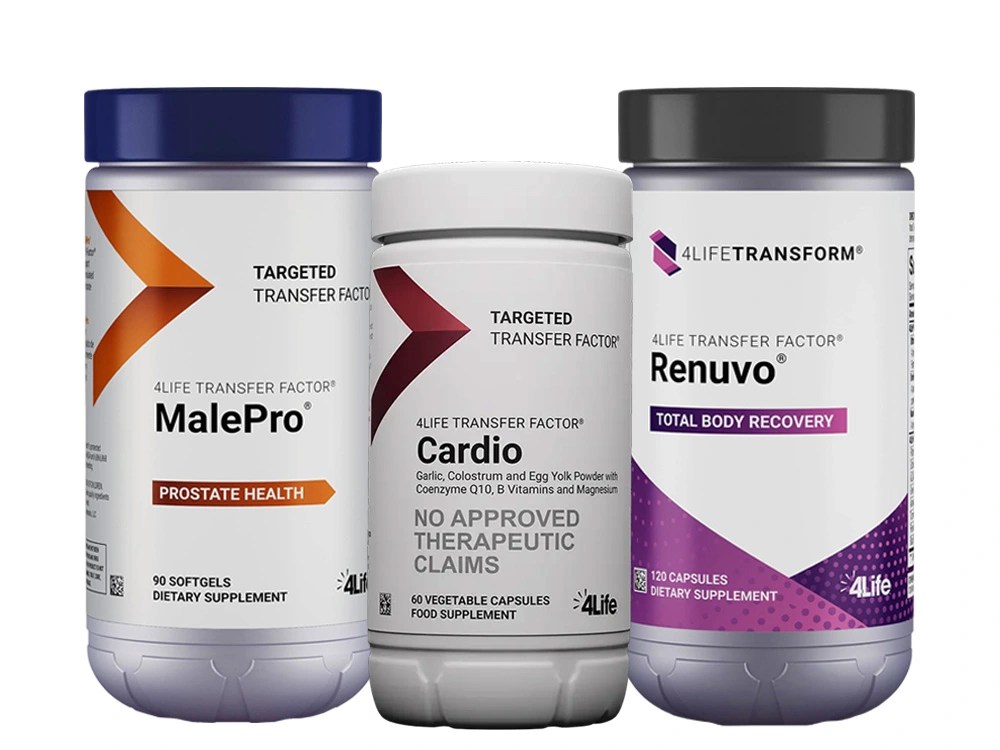4Life cardio, renuvo and malepro pack